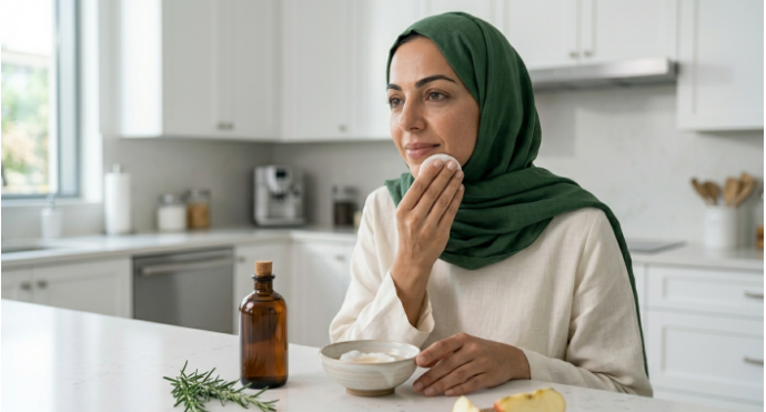 تجديد البشرة الدهنية في المنزل